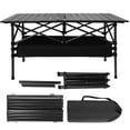 thumbnail image 2 of AMTPM Folding Camping Table Portable Outdoor Table(No Net Bag), Lightweight 0.5mm Steel Lightweight Camping Table,   for Indoor & Outdoor Picnic Hiking, Backpacking, Beach，37"x 22", 2 of 12
