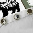 thumbnail image 4 of jejeloiu Wild Deer Bear Blackout Curtains Set of 2 (52x84 Each),Patchwork Geometric Grid Window Curtains,Green White Black Curtains and Drapes For Adults,Microfiber Bedroom Decor, 4 of 6