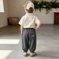 thumbnail image 4 of Joggers for Boys 6M-12T Cute Baggy Sweatpant Wide Leg Sweatpantss with Pockets Workout Athletic Pants Kids Grey Sweatpants Size 11-12 Years, 4 of 6