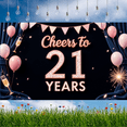thumbnail image 3 of Colorful Design 21st Birthday Banner Balloon Theme Celebration Decoration for Birthday Party Indoor Event, 3 of 9