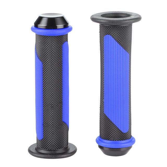 Puños de manillar de motocicleta Ticfox antideslizante 22 mm color azul