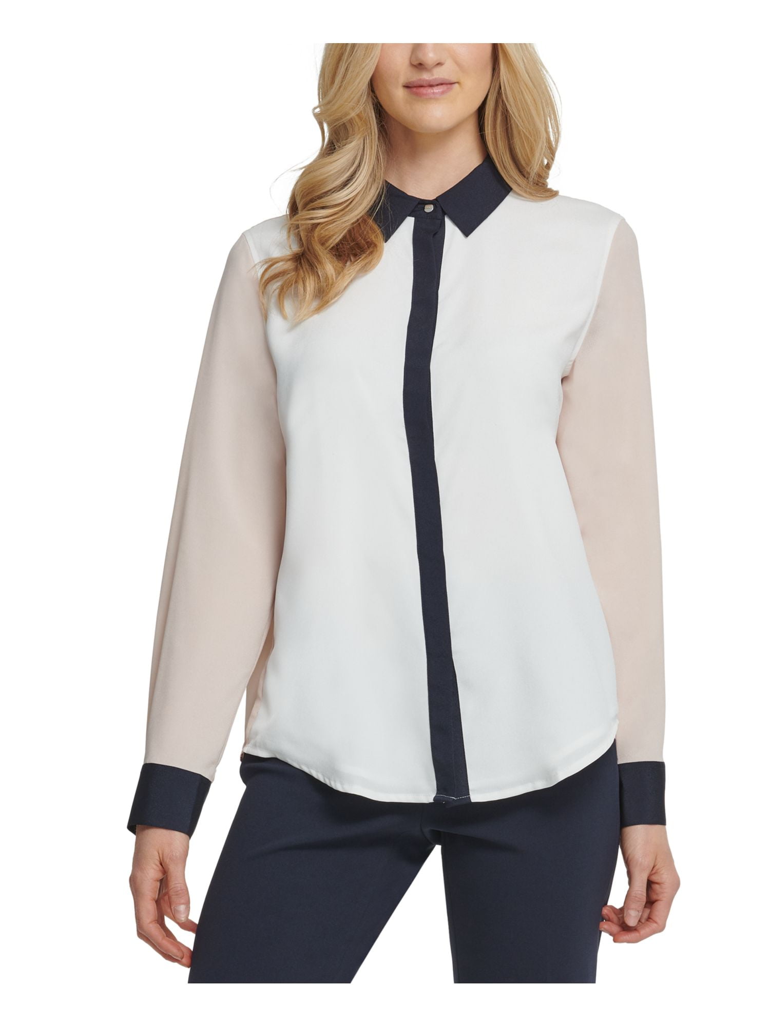 dkny white blouse