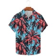 thumbnail image 5 of Yteetum Men's Short Sleeve Shirts Floral Print Hawaiian T Shirt Casual Button Down Short Sleeve Lapel Beach Summer T-Shirts, 5 of 7