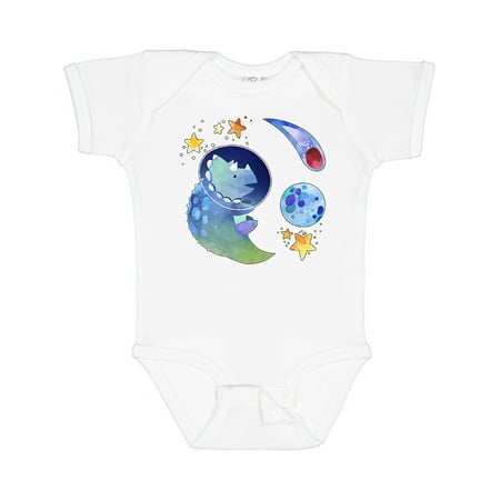 

Inktastic Triceratops in Space with Planets and Stars Gift Baby Boy or Baby Girl Bodysuit