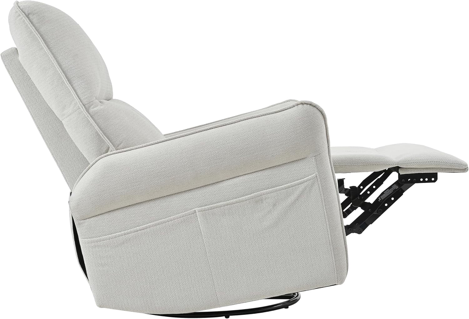 Howcool Power Swivel Rocker Recliner Chair for Nursery, Upholstered 270° Swivel Glider Chair with USB Ports, Power Recliners for Small Spaces Living Room,Gray