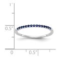 thumbnail image 5 of Real 14kt White Gold Blue Sapphire Band Size: 6; for Adults and Teens; for Women and Men, 5 of 5