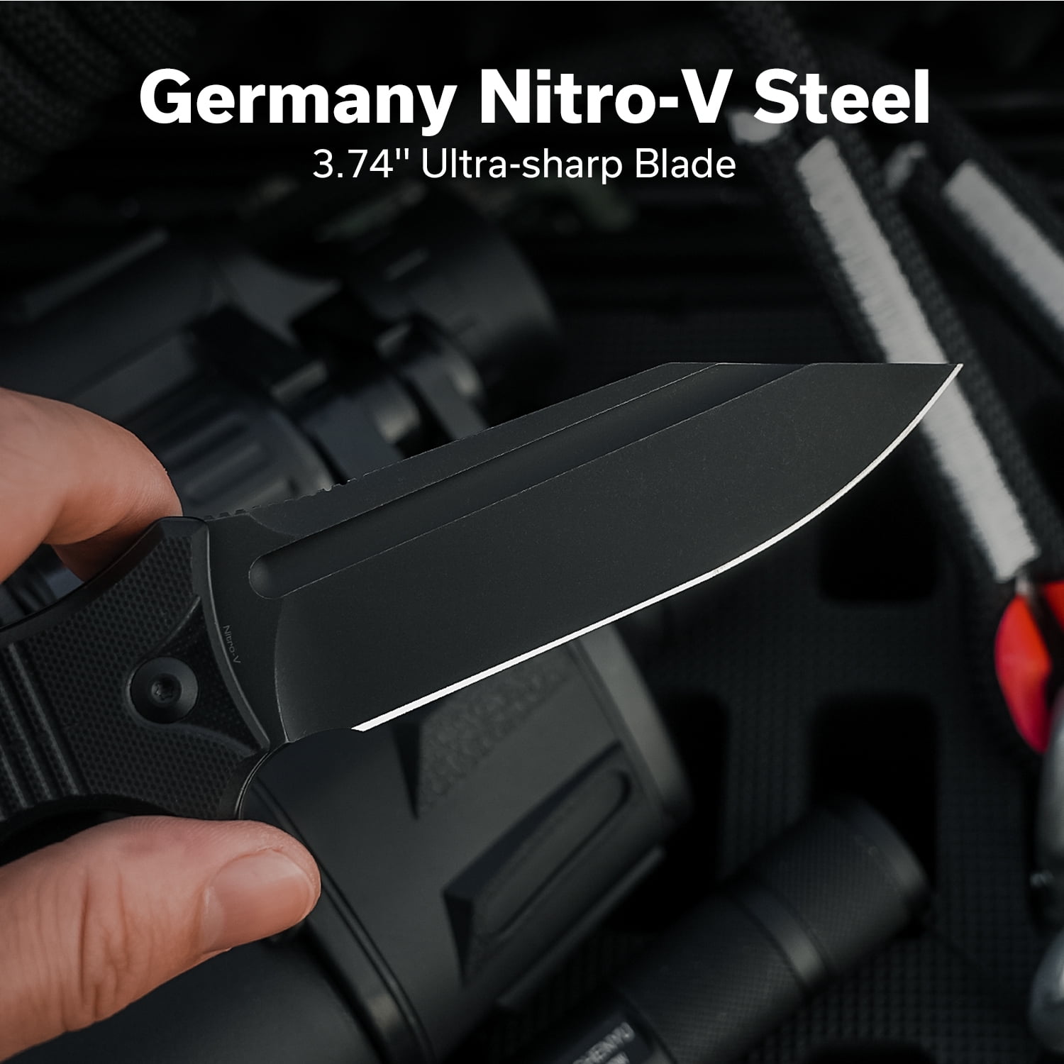 CIVIVI Neurohaptic Pocket Folding Knife with 3.74'' Nitro-V Blade G10 Handle C23080-1