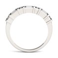 thumbnail image 3 of Charles & Colvard 14K White Gold Moissanite 4x2mm Step Cut Baguette Wedding Band-Size 9 0.47cttw DEW, 3 of 8