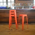 thumbnail image 5 of AmeriHome 2 Piece 30-inch Orange Finish Metal Backless Bar Stools, 5 of 5