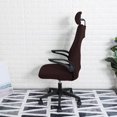 thumbnail image 3 of LAICAIW Housse de Chaise de Bureau Extensible Résistante à l'Eau Housse Extensible en Jacquard pour Chaise d'Ordinateur pour Chaises de Bureau TG Café, 3 of 7