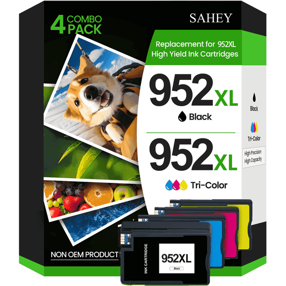 952XL Ink Cartridges Compatible for HP 952XL Ink Cartridges for Printers Officejet Pro 8710 7720 7740 8715 8720 8730 8740 8210(4 Pack)