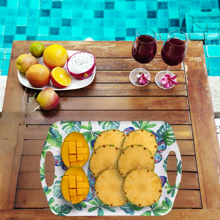 Butterflies Summer Print Trays with Handles 16x10 in for Fruit - Main Image