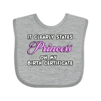 Inktastic Princess Girls Baby Bib