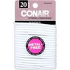 Conair Styling Essentials White No Metal Elastics, 20 Pack