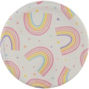Creative Converting 352004 7 in. Happy Rainbow Luncheon Plate, Multi Color