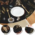 thumbnail image 4 of Red Mushroom Fern Black Pattern Round Fitted Tablecloth with Elastic Edge,Dining Table Cover Waterproof,Outdoor Round Tablecloth for Camping,Dining,Indoor and Outdoor, 4 of 7