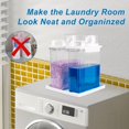 thumbnail image 3 of 68oz Laundry Detergent Container, 2 Pack Plastic Liquid Detergent Dispenser for Laundry Room Powder,Soap,Fabric Softener, Scent Beads Storage and Organization,with 5 Labels,1 Tray.(2, 68oz), 3 of 8