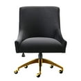 thumbnail image 3 of TOV Furniture Beatrix Fauteuil Pivotant Moderne Rembourré pour Bureau à Domicile, Noir, 3 of 5