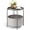 Grey, variant on Round Side Table with Fabric Storage Basket, Metal Side Small Bedside Table Nightstand with Removable Tray Top for Living Room, Bedroom, , Bathroom, Gold