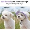 thumbnail image 6 of CHENjy Dog Sun Hat, Breathable Cotton Baseball Cap with Ear Holes, Adjustable Bucket Hat for Small Medium Dogs Beach Outdoor, L,Hot Pink, 6 of 7