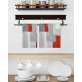 thumbnail image 3 of Red Grey Kitchen Dish Towels for Drying Dishes Set of 2, Abstract Geometric Color Block Oil Painting Waffle Weave Microfiber Hand Tea Bathroom Towels Quick Dry & Absorbent Towel 15.7x23.6, 3 of 7