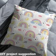 thumbnail image 2 of Homewish Kawaii Cute Rainbow Fabric by the Yard 1 Yard, Pink Love Heart Room Decor Fabric by the Yard, Cartoon Stars Cloud Print Sewing Fabric, Breathable Home Decor, 2 of 6
