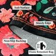 thumbnail image 6 of Wondo 6x9 ft Black Washable Area Rug - Low Pile Non-Slip Bohemian Floral Design for Bedroom, Living Room, Dining Room, Office & Kids Room, 6 of 7