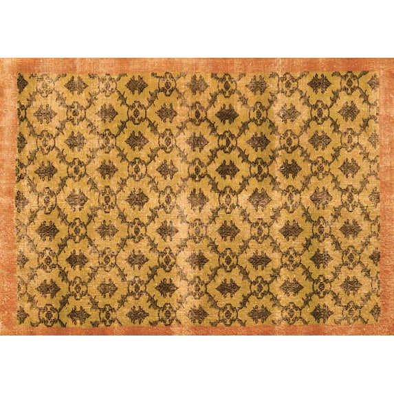 Ahgly Company Indoor Rectangle Persian Orange Traditional Area Rugs, 2' x 4'
