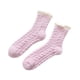 thumbnail image 1 of Sonducket Cálido invierno MiddleTube calcetines mujeres lindo elástico Coral terciopelo calcetines interior piso toalla calcetines transpirables Medias Violeta NO4, 1 of 8