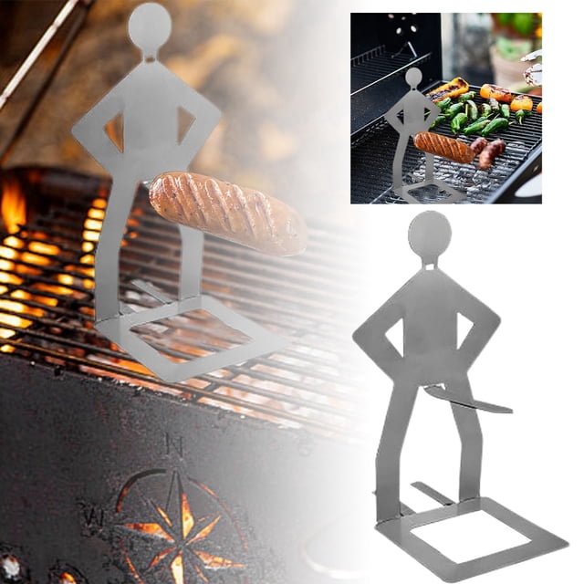 Reusable Stainless Steel Hot Dog and Sausage Rack Portable BBQ Grill Accessory for Camping Picnics and Parties
