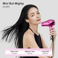 thumbnail image 5 of LURA Portable Travel Hair Dryer Dual Voltage Small Lightweight Foldable Blow Dryer with EU Plug,1200W Compact Hairdryer with Concentrator&Diffuser, 5 of 6