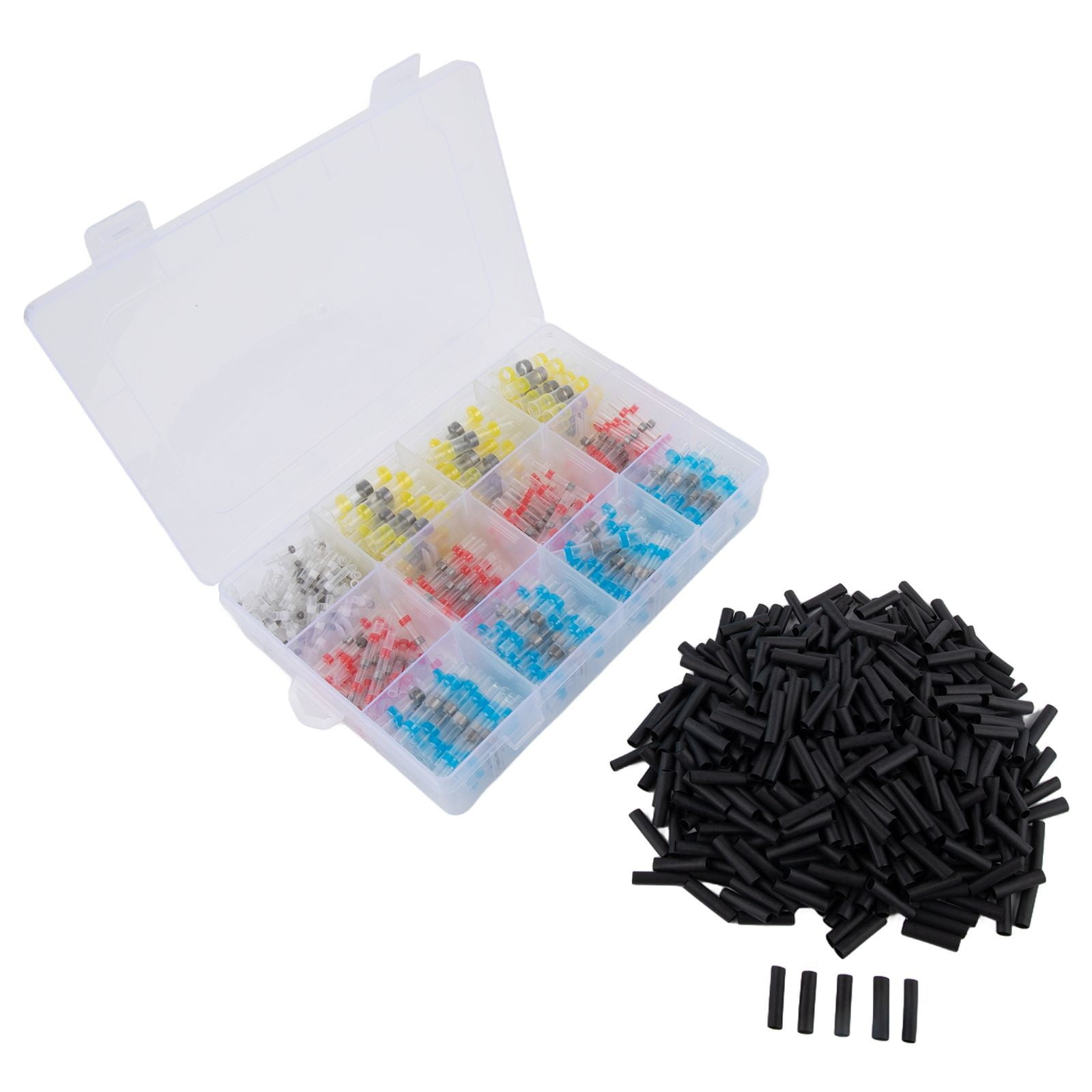 Dreamhall 800Pcs Solder Seal Sleeve Heat Shrink Electric Butt Wire Connectors Terminal Kit