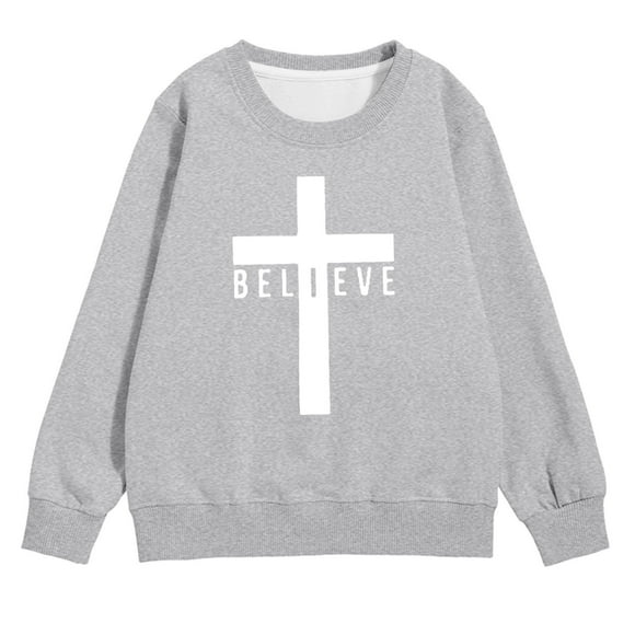 Gaexia Faith Over Fear Hoodie Trendy Cute Christian Letter Print Sweatshirts Christian Religious Sayings Pullover Sweater
