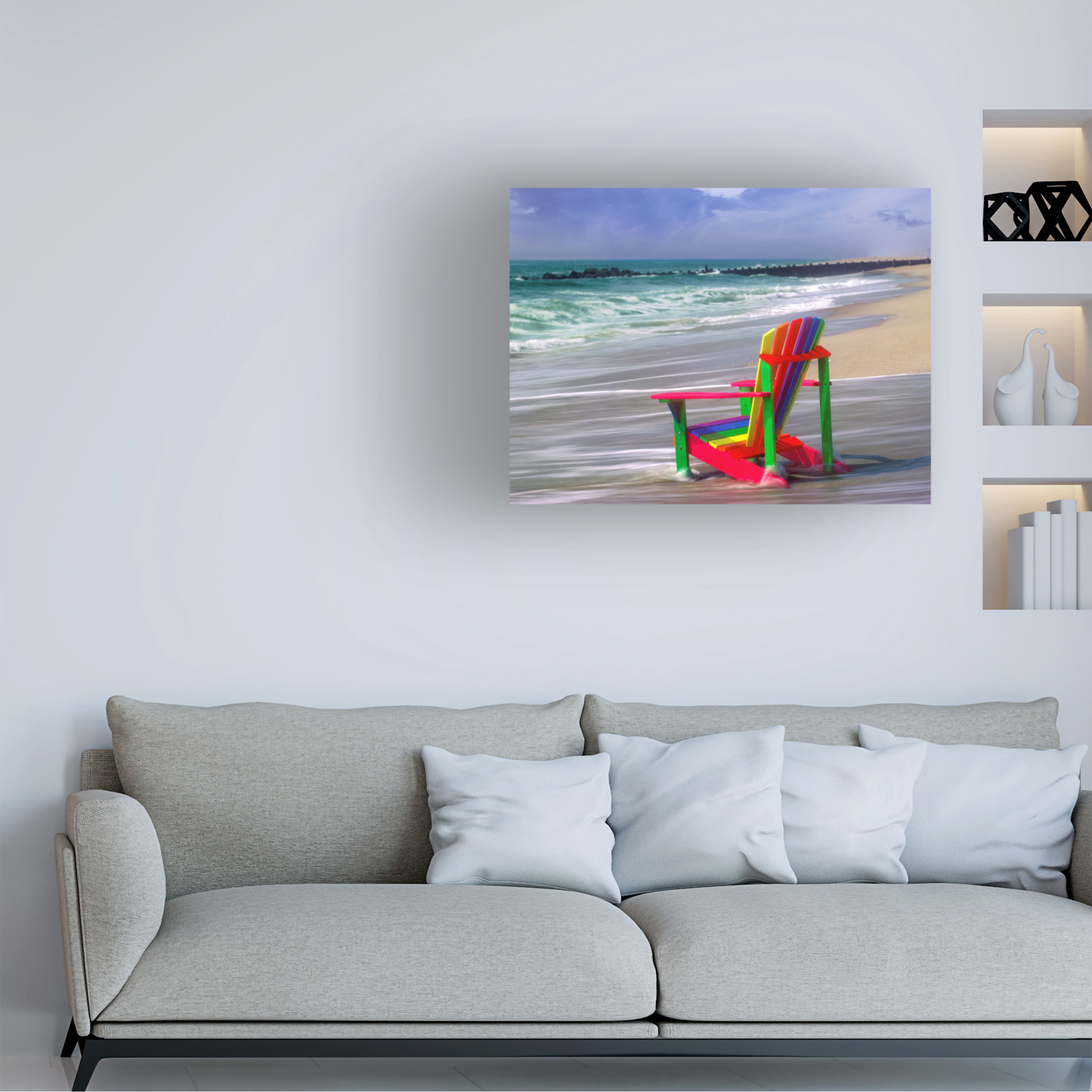 Trademark Fine Art Still Life Canvas Art ' Rainbow Chair ' by Mike Jones Photo
