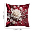 thumbnail image 3 of Yhmxh White Roses Throw Pillow Covers 18x18 Inch Floral Cushion Cases for Bedroom or Living Room, Romantic Rose Decorative Pillowcases Sofa Cushion Covers for Elegant Home Decor, 3 of 6