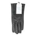 thumbnail image 3 of Time and Tru Women's Faux Leather Winter Gloves with Side Stitching, L/XL, Black, 3 of 3