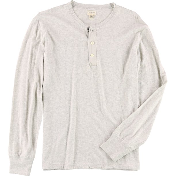 Ralph Lauren - Camiseta henley para hombre, color gris, talla mediana