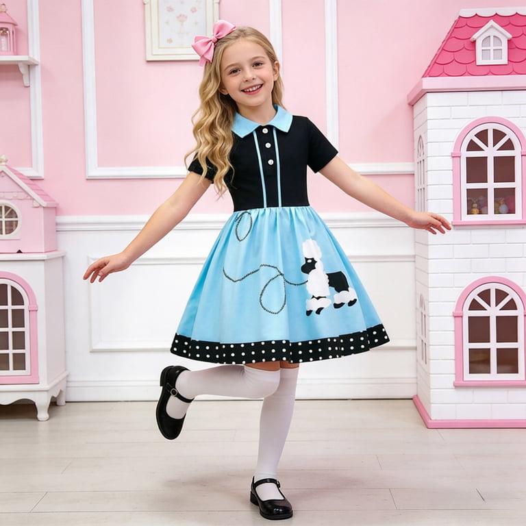 kids boho dress Gubotare Kids Boho Dress Toddler Girls Dress Kids Short Sleeve Casual Basic Playwear Dresses 5T 6T (Yellow,5-6 Years), Girl's