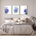 thumbnail image 2 of Blue Floral Hydrangea Plant Canvas Painting Print Wall Art for Living Room Bedroom Decoration Frameless, 2 of 7