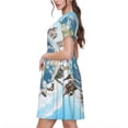 thumbnail image 2 of Balery World Travel Vestidos sueltos de manga corta para mujer, vestidos de verano 2025, vestidos casuales de corte A con vuelo., 2 of 6
