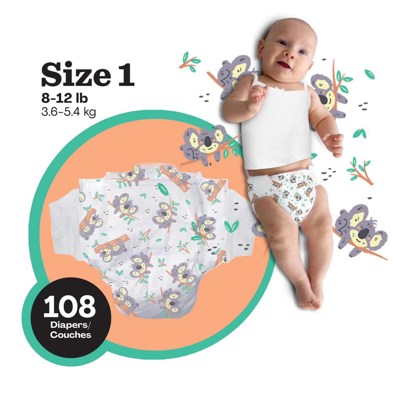 Hello Bello™ Diapers - Club Pack - Size N (0-10 lbs) - 96 ct., Ultra-Soft, Cloth-Like Feel, Inside and Out!