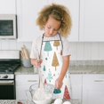 thumbnail image 4 of White Christmas Tree Pattern Kids Aprons for Girls and Boys,Adjustable Neck Strap Toddler Aprons for Kids Cooking Baking, 4 of 7