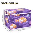 thumbnail image 3 of WOBOGO Tropical Clownfish Large Collapsible Storage Box Flip Lid Fabric Decorative Organizer Container Basket with Handles 16.5×12.6×11.8in, 3 of 7
