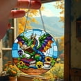 thumbnail image 5 of Colorful Dragon Reading Book STAINED GLASS Suncatcher Fantasy Window Art with Books Tea Flowers Gift for Book Lovers Dragon Fans Bookish, 5 of 8