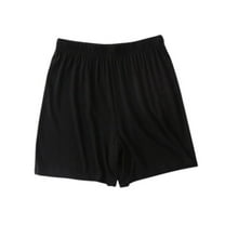 Previn Women's Soft Pajama Shorts Modal Sleepwear Fall Light Sleep Shorts Lightweight Loose Summer Elastic Waist Loungewear Black Medium