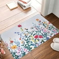 thumbnail image 5 of Floral Bath Mat Flower Bathroom Rugs Colorful Non-Slip Bath Rugs Super Soft Bath Rugs 16"x24", 5 of 8