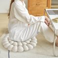 thumbnail image 4 of Usloyux Under $5 Round Floor Cushion, Tufted Cotton Linen Seat Pad, Tatami Meditation Pillow, Living Room Bedside Mat, Office Chair Cushion, Portable Comfort for Indoor Outdoor Use, 4 of 6