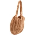 thumbnail image 3 of YUYUETIME Cotton Rope Woven Shoulder Bag in Brown Large Capacity Tote for Travel Beach and Parties, 3 of 6