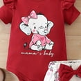 thumbnail image 6 of eczipvz 3 Months Baby Girl Clothes Romper Shorts Set Floral Summer Outfits Cute Baby Clothes Girl Red,12-18 Months, 6 of 6