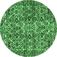 thumbnail image 1 of Ahgly Company Indoor Round Persian Emerald Green Traditional Area Rugs, 6' Round, 1 of 4